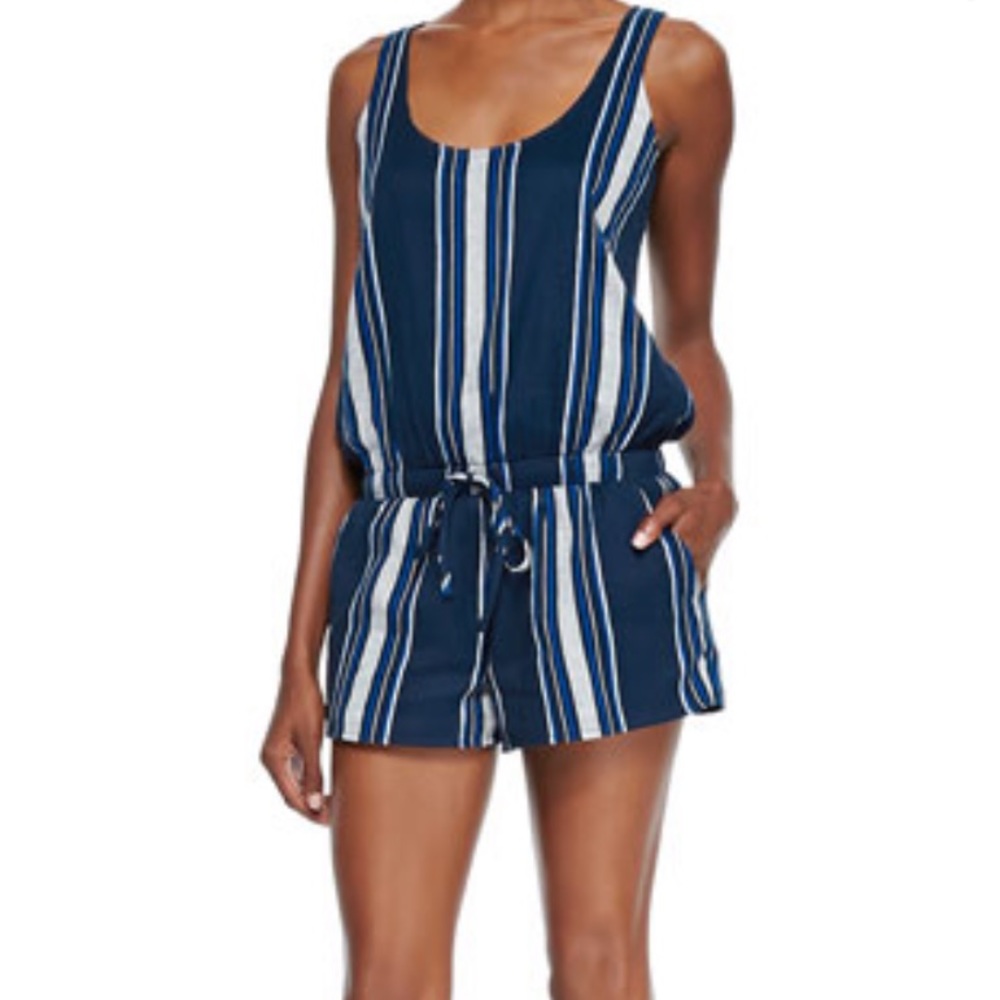 Soft Joie Miri striped sleeveless short romper XS